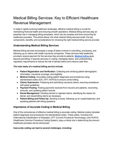 The Crucial Importance of Efficient Billing Methods in Primary Care