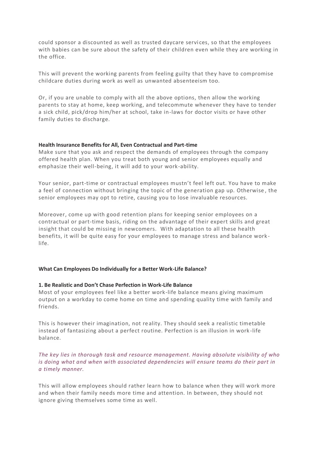 Managing the Demands of Work-Life Balance and Family Duties for Physicians